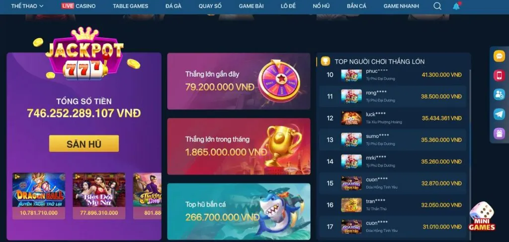 Các trò chơi đa dạng tại tx68 casino